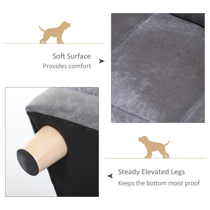 Ultimate Comfort Dog Sofa Bed for Small Pets - Soft Grey Lounge Bliss