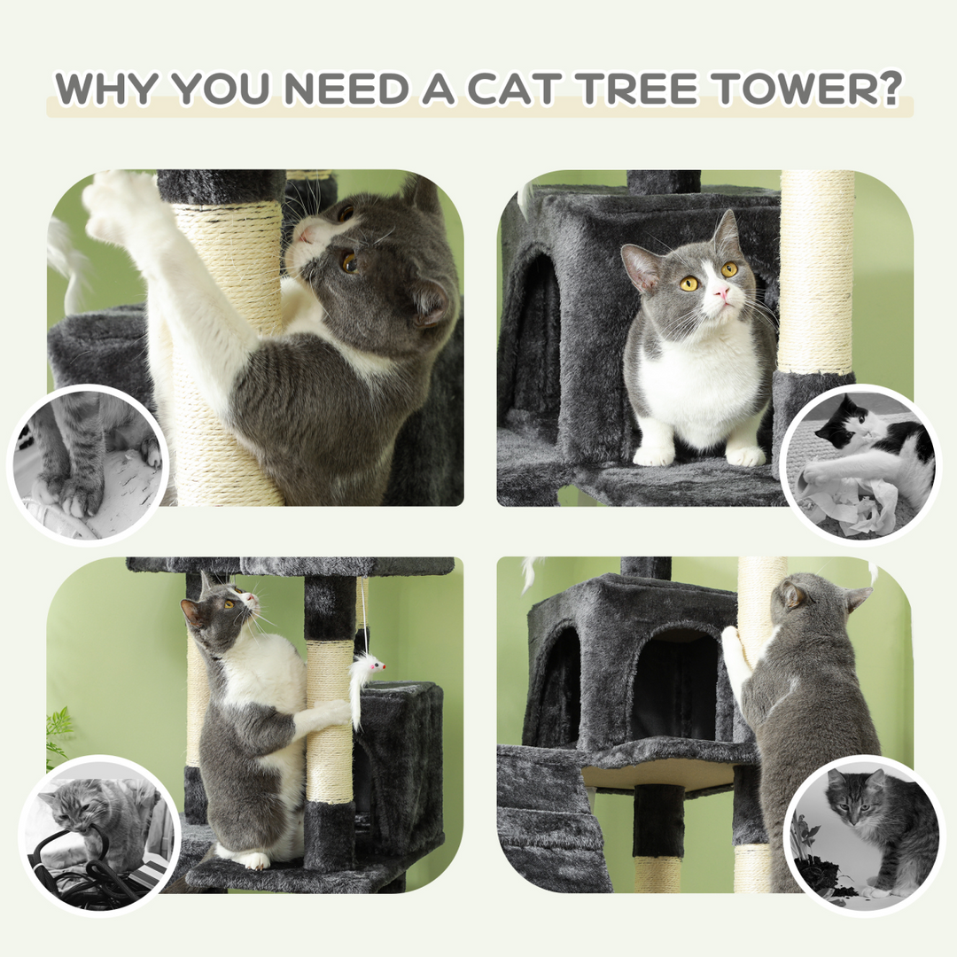 Ultimate PawHut Cat Tree: Scratch, Climb & Relax in Plush Paradise!