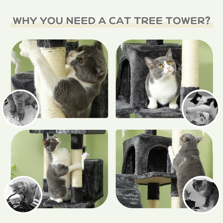 Ultimate PawHut Cat Tree: Scratch, Climb & Relax in Plush Paradise!