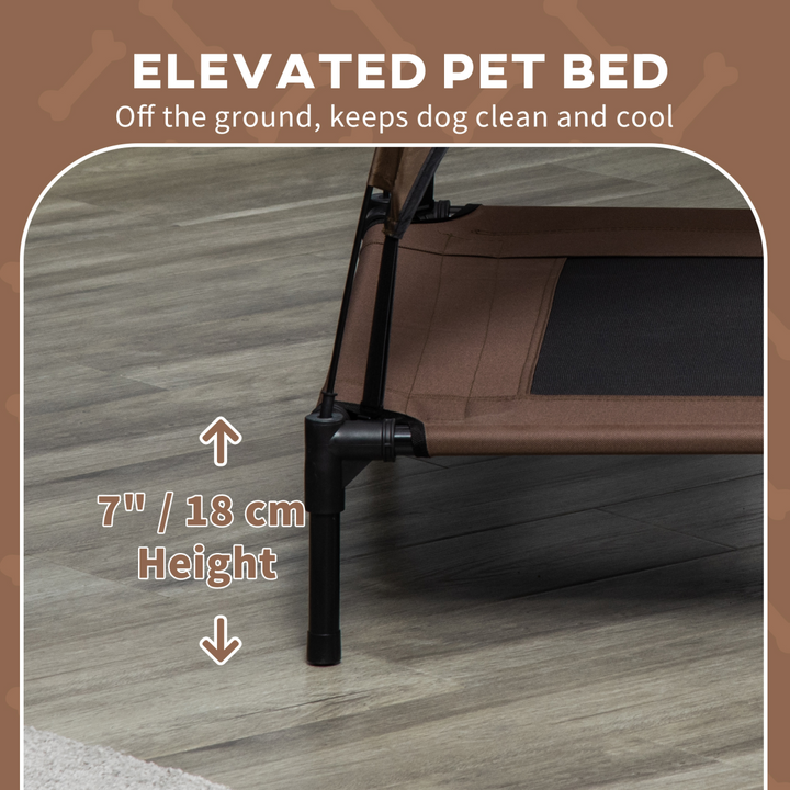 Elevated Pet Bed with Canopy - Cozy Outdoor Dog Cot for Ultimate Comfort