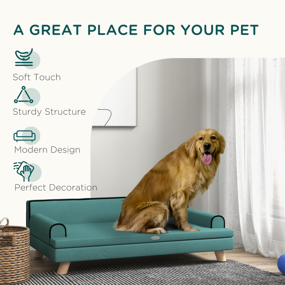 PawHut Luxurious Dog Sofa: Water-Resistant, Cozy & Stylish for Medium to Large Dogs