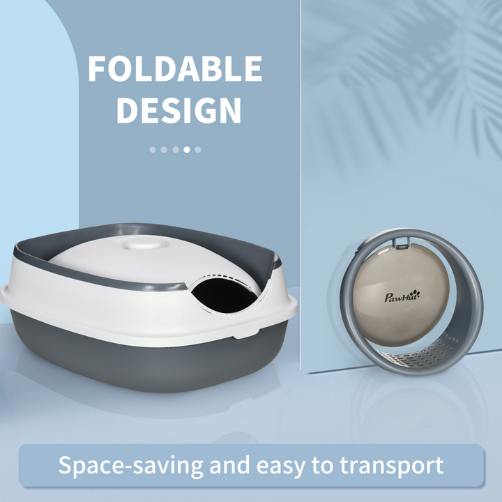 PawHut Hooded Cat Litter Box: Odor-Control, Easy Clean, Private Space