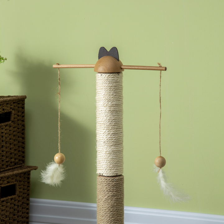 Deluxe 56cm Cat Tree with Interactive Turntable Toy & Durable Scratching Post