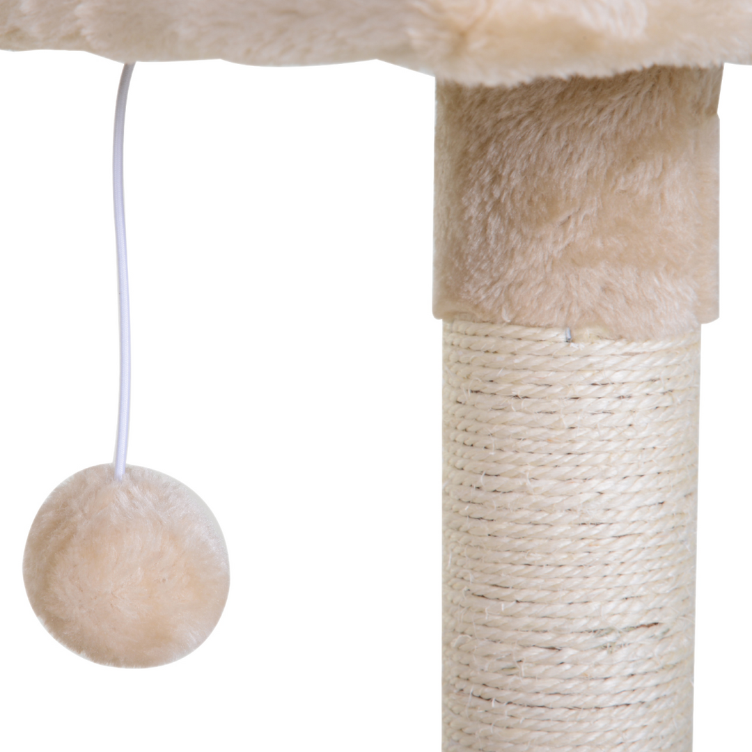 Deluxe Two-Tier Cat Activity Tower with Scratch Posts & Hammock - Cozy Play Space