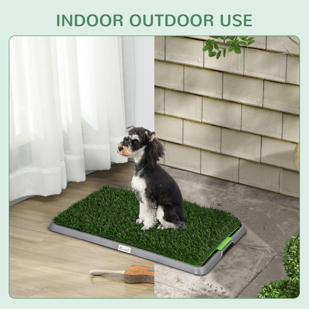 PawHut Indoor/Outdoor Dog Potty with 2 Grass Pads - Easy Clean & Perfect Size!