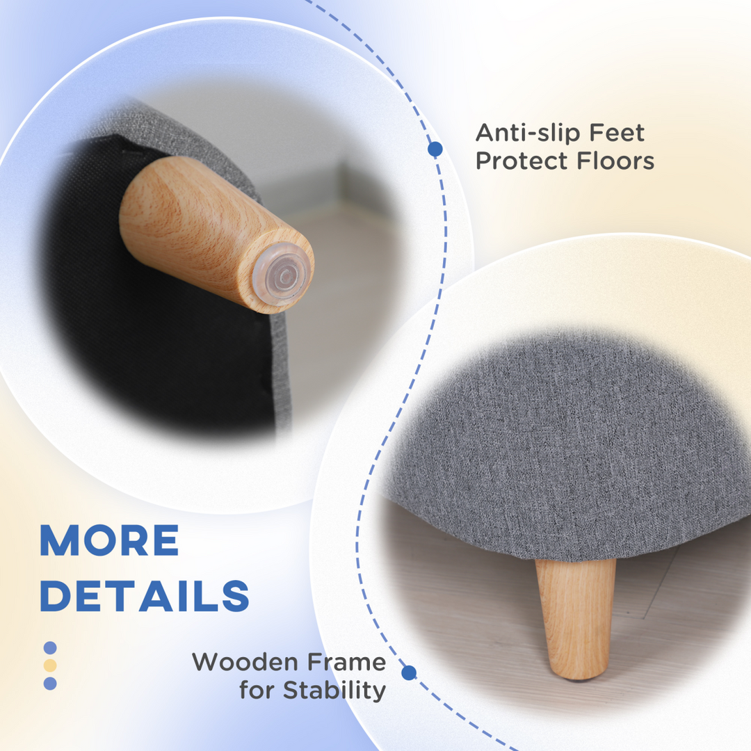 Cozy Comfort Pet Sofa with Washable Cover - Perfect for All Dog Sizes, Grey