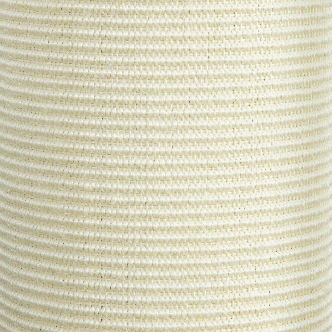 Deluxe 85cm Cat Scratching Post – Beige Sisal Rope Tower with Plush Cover & Anti-Tip Base
