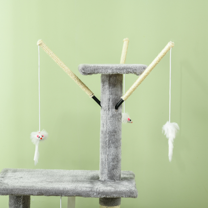 PawHut 5-Tier Cat Tree: Ultimate Activity Centre & Scratching Post in Grey