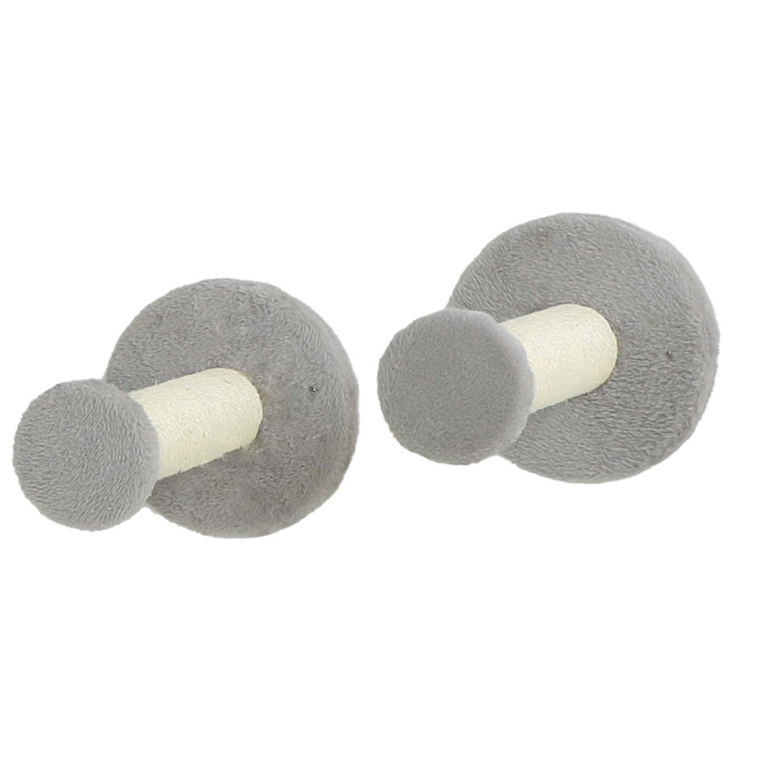 PawHut 3PCs Corner Design Cat Wall Shelves Furniture, Light Grey