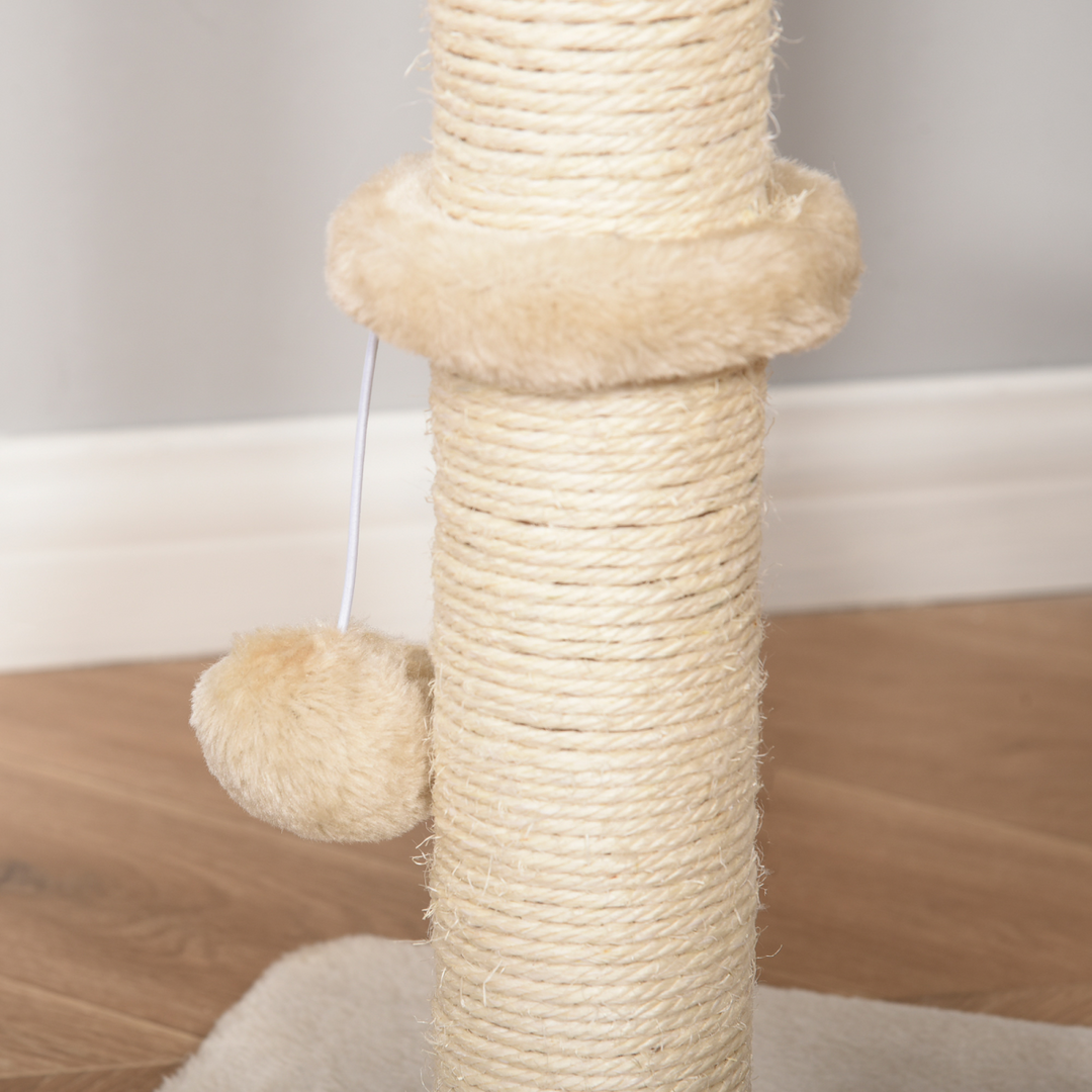 PawHut 100cm Cat Tree Tower: Cozy Condo & Fun Climbing Adventure!