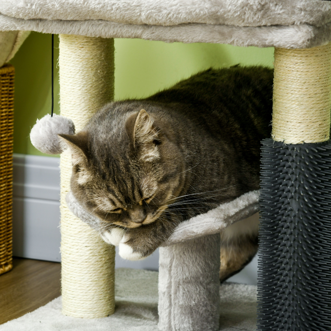 PawHut Deluxe Cat Tree: Cozy Bed, Fun Perch, Scratching Posts & Groomer!