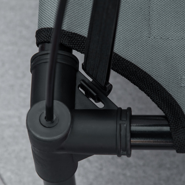 Cooling Elevated Dog Bed with Canopy - PawHut 61 cm Grey Pet Cot