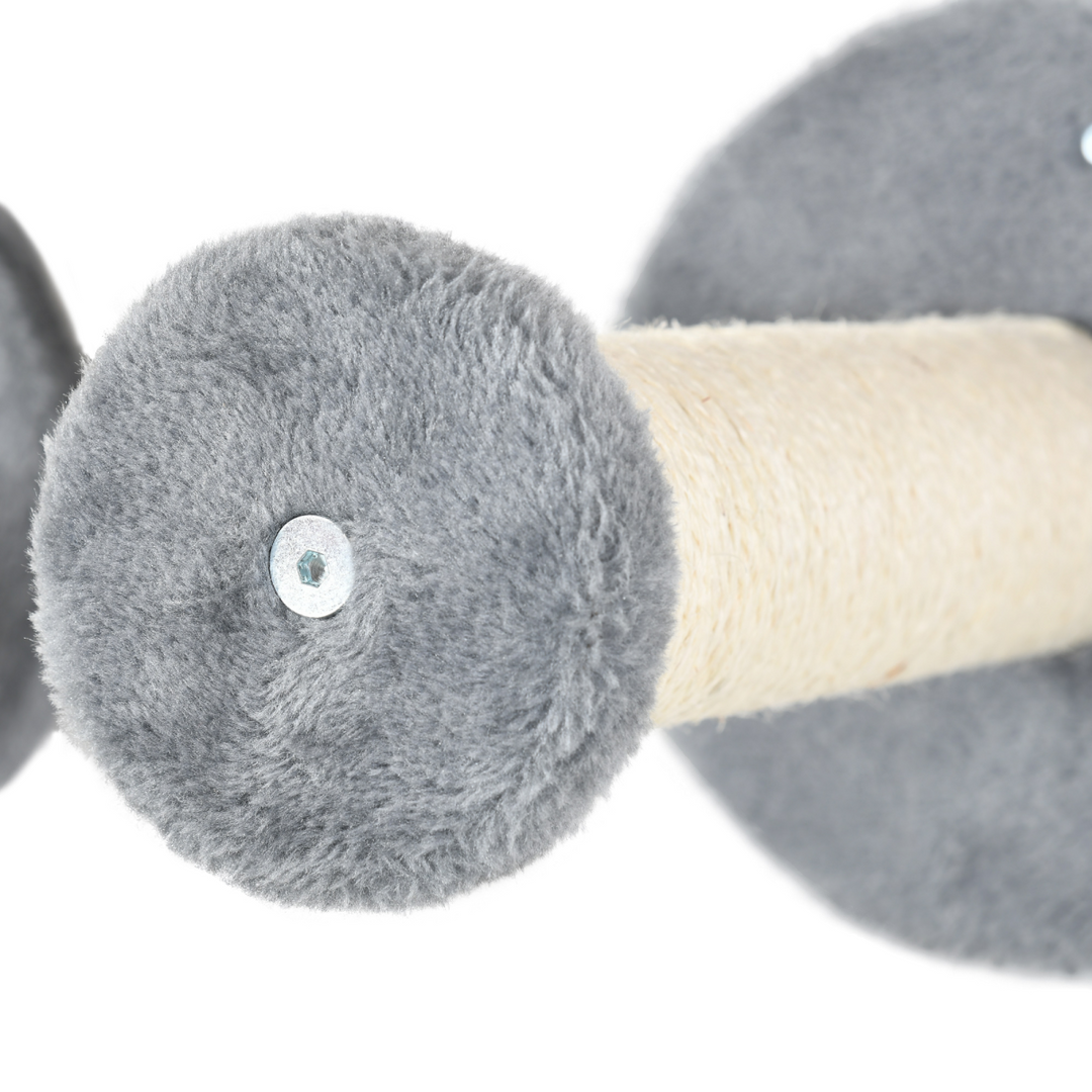 5-Piece Wall-Mounted Cat Tree with Tunnel, Perches & Scratching Posts – Modern Cat Wall Furniture (Grey)