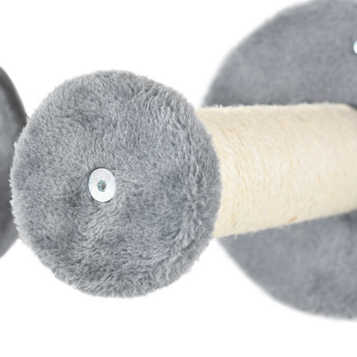 5-Piece Wall-Mounted Cat Tree with Tunnel, Perches & Scratching Posts – Modern Cat Wall Furniture (Grey)