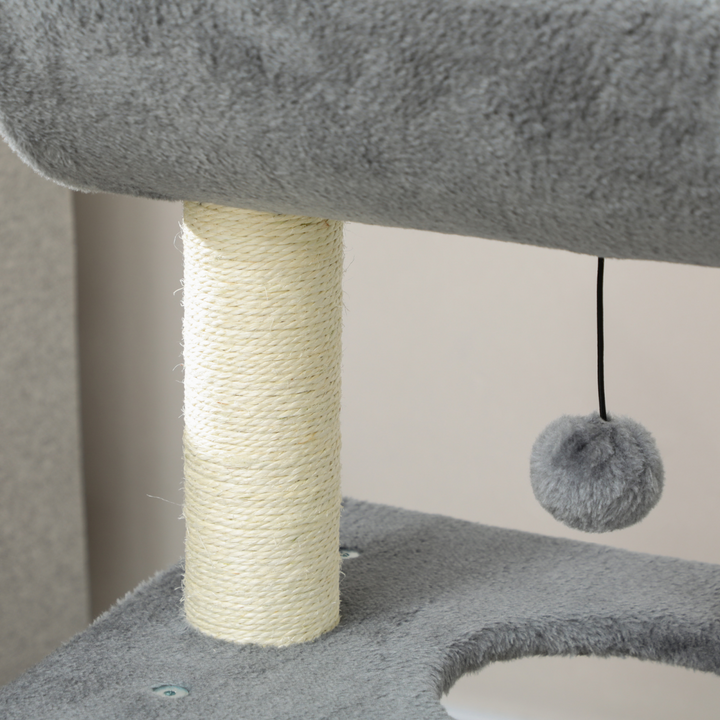 Ultimate Indoor Cat Tree Tower: Scratching Posts, Cozy Pad & Playful Ball!