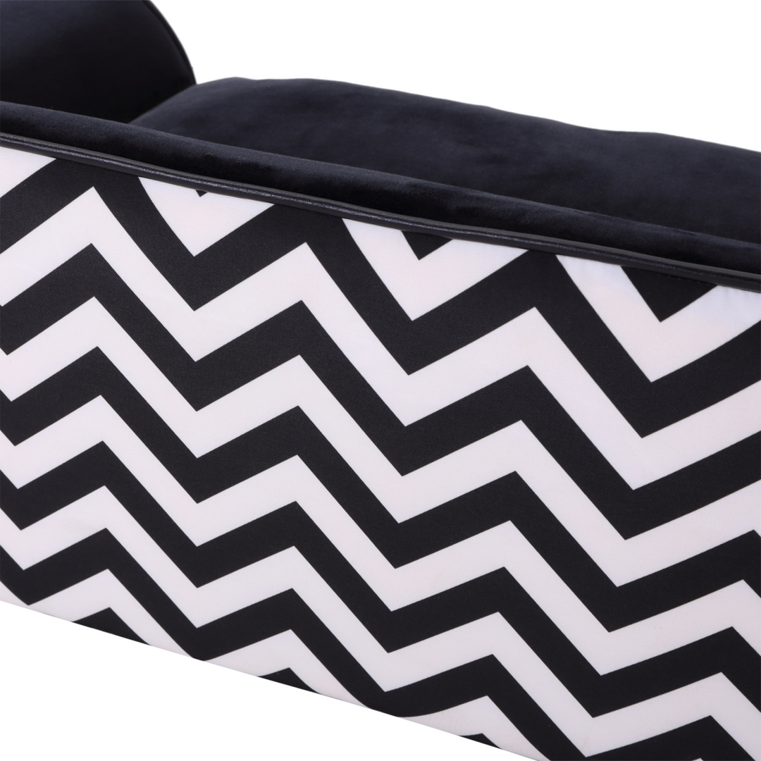 Cozy Black Pet Sofa: Removable Cushion for XS Dogs & Cats - Ultimate Comfort!