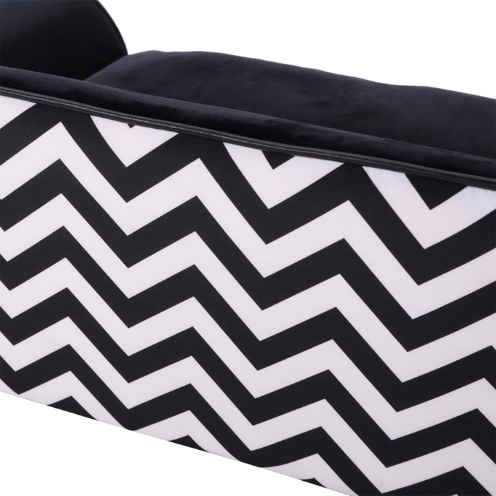 Cozy Black Pet Sofa: Removable Cushion for XS Dogs & Cats - Ultimate Comfort!