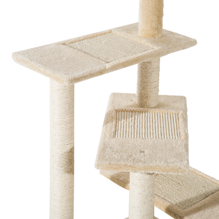 PawHut Multi-Level Cat Tree: Ultimate Scratching & Climbing Tower for Felines