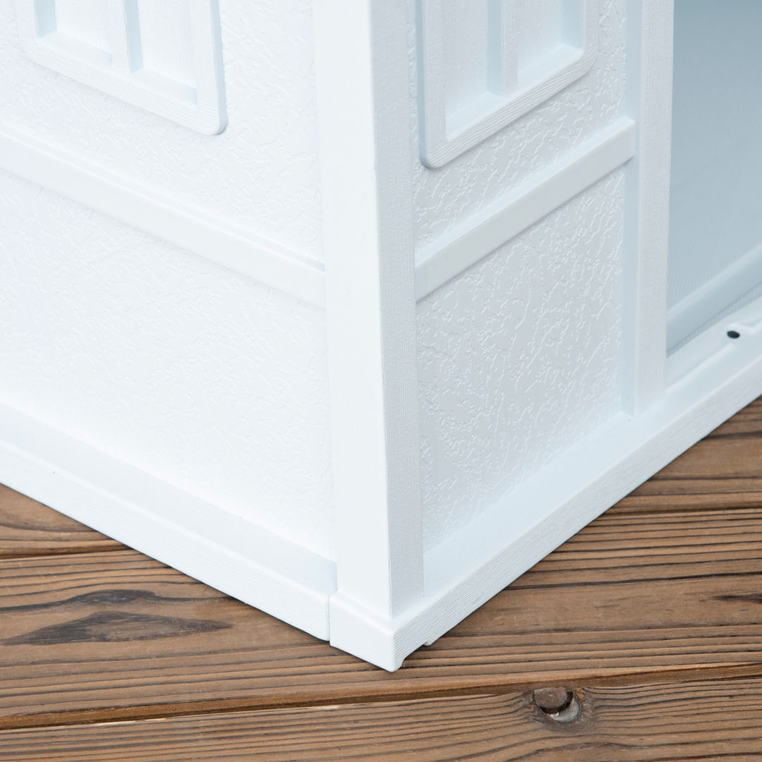 PawHut Weather-Resistant Dog House - Spacious Puppy Shelter for Medium Dogs