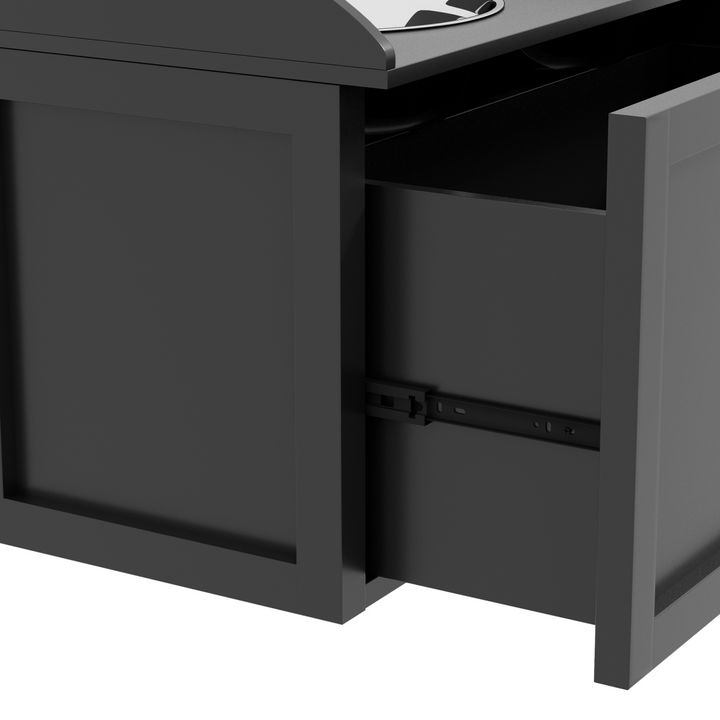 PawHut Elevated Stainless Steel Dog Bowl with Hidden 21L Storage for Comfort