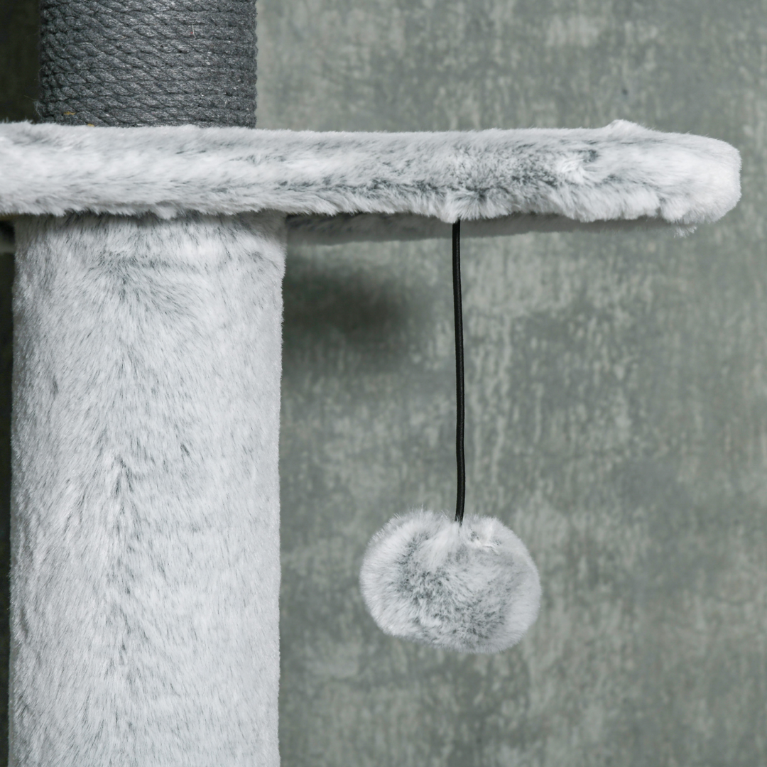 PawHut 255cm Floor-to-Ceiling Cat Tree: Adventure, Comfort & Fun Awaits!