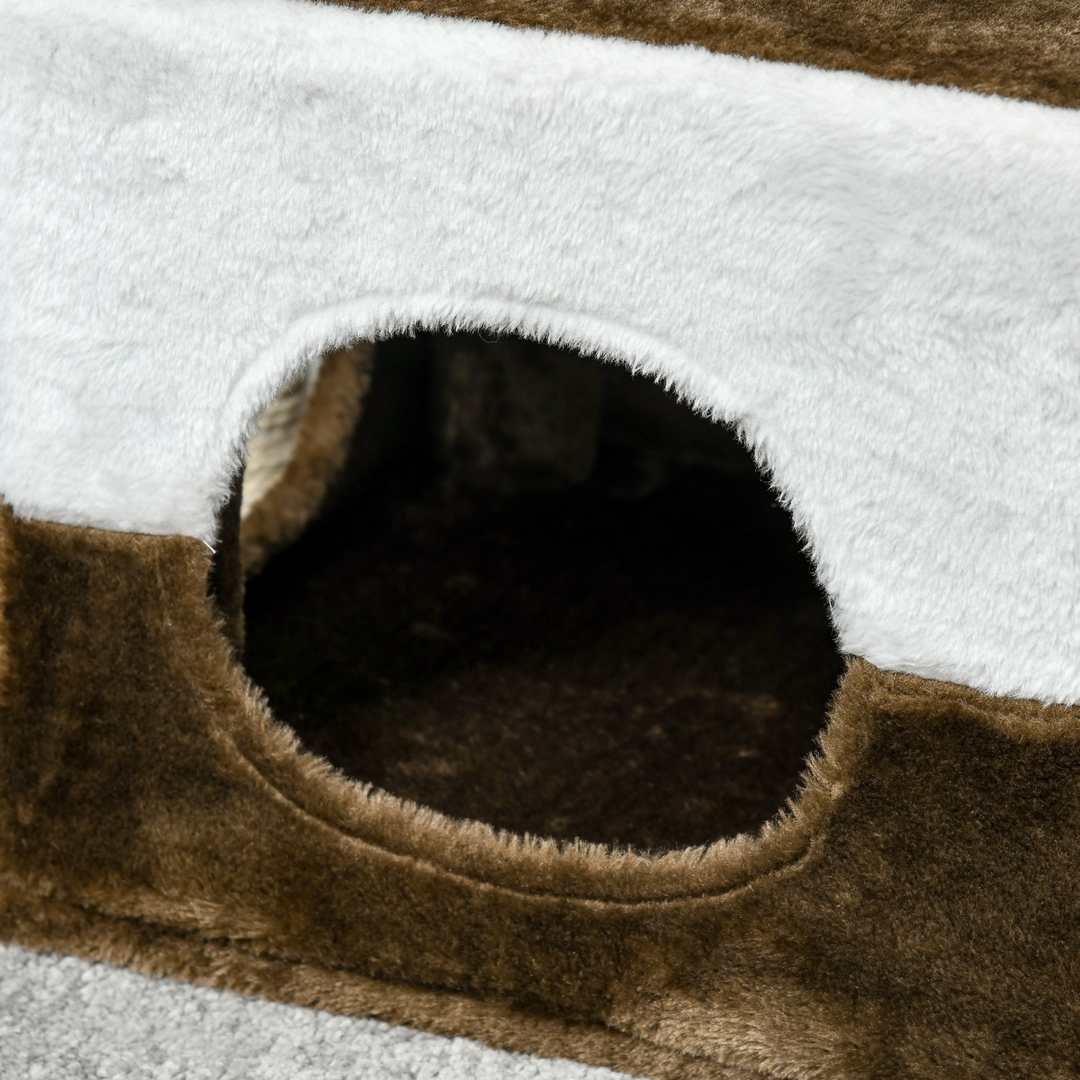 Deluxe Cat Tree with Sisal Scratching Posts, Cozy Perches & Toy - Pawhut