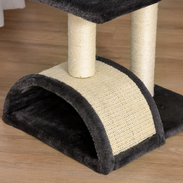 Ultimate Cat Tree with Scratching Posts & Hanging Ball - Grey Pawhut