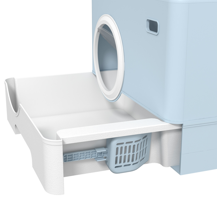 CozyCat Enclosed Litter Box with Scoop – Smart Design for Clean Homes!