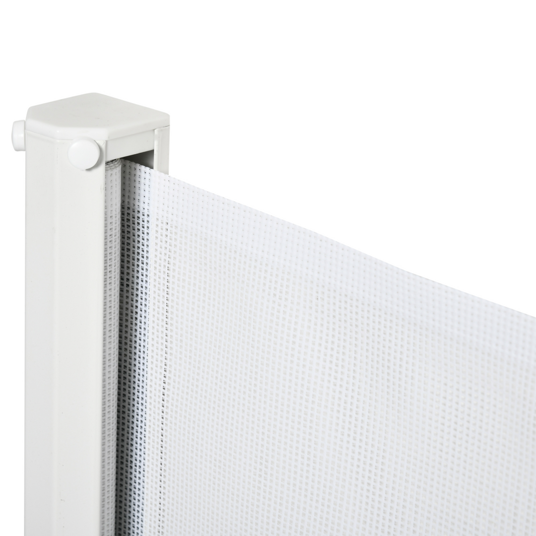 SecurePet Retractable Safety Gate - Versatile Folding Barrier - White