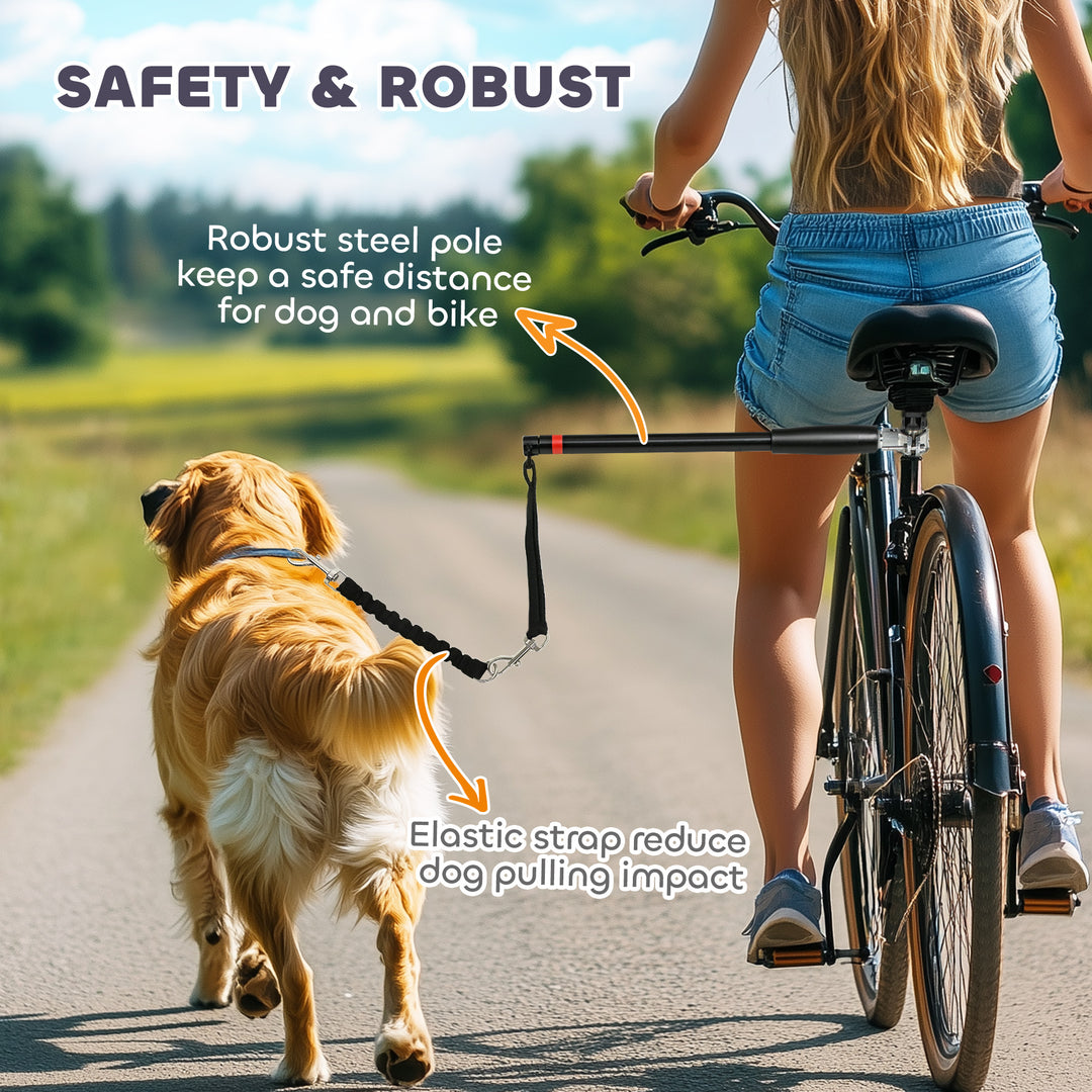 PawHut Bike Dog Lead: Easy Install for Cycling & Training