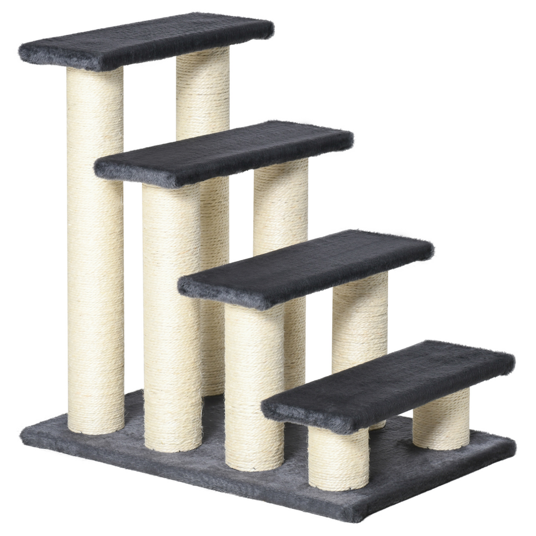 Plush Pet Stair & Cat Scratching Post - Soft, Durable Climb & Play Center