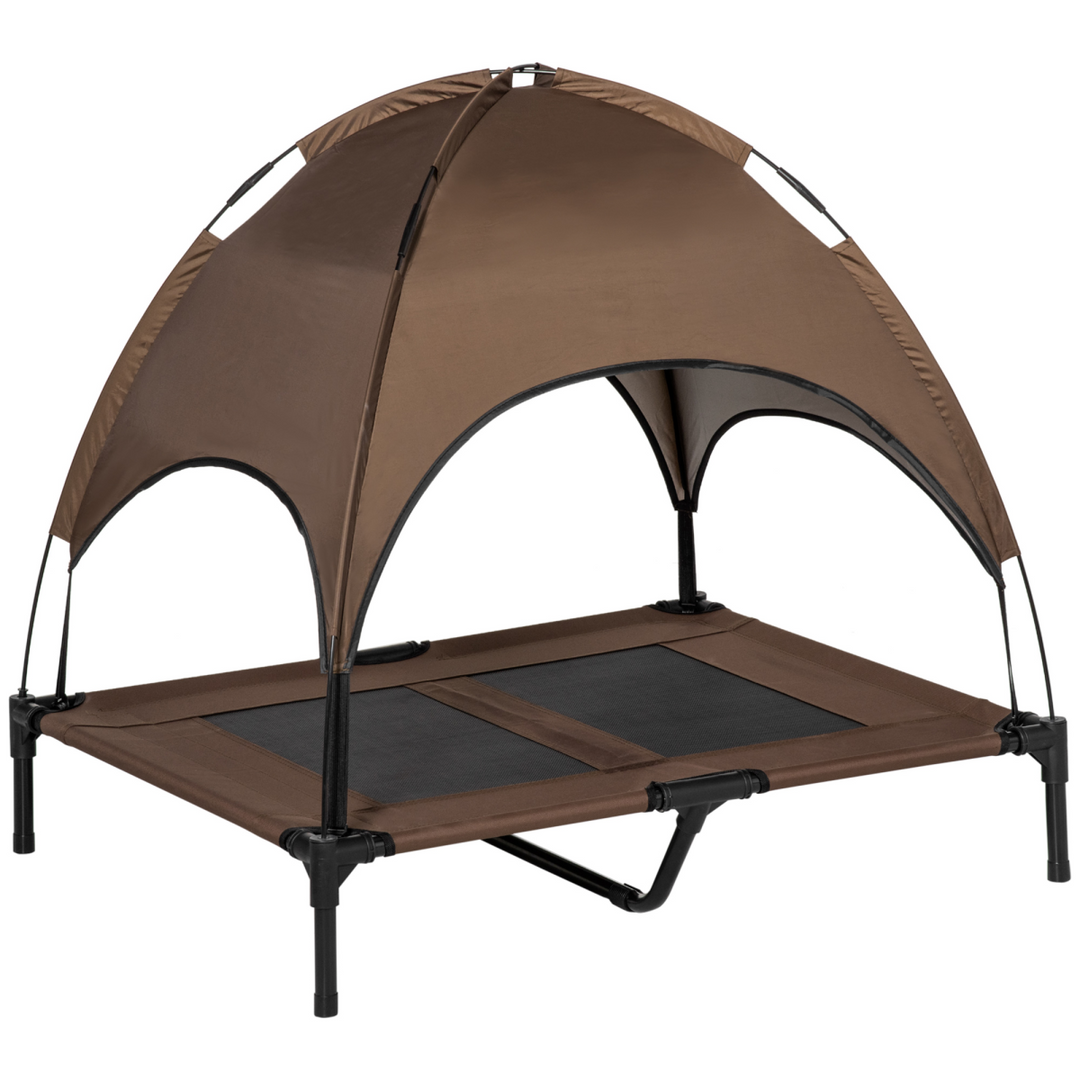 Elevated Pet Bed with Canopy - Cozy Outdoor Dog Cot for Ultimate Comfort