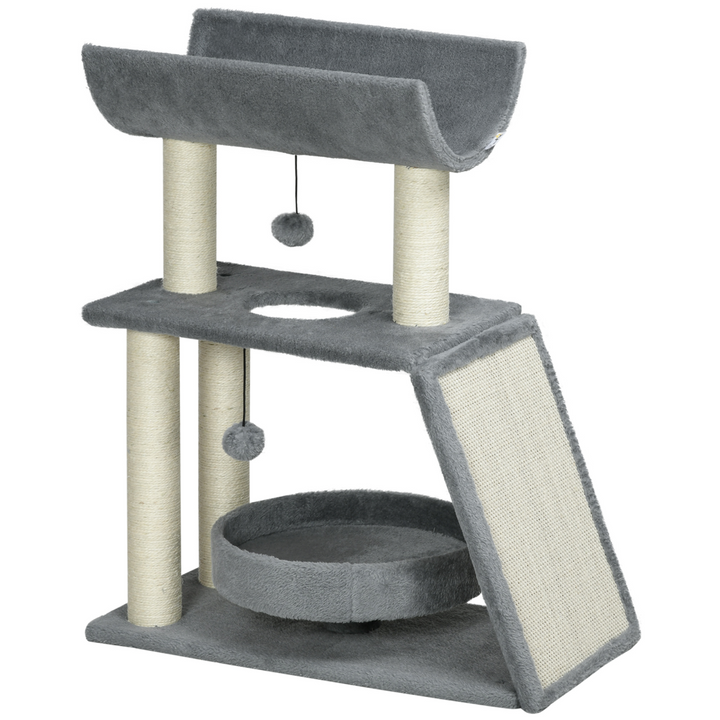 Ultimate Indoor Cat Tree Tower: Scratching Posts, Cozy Pad & Playful Ball!