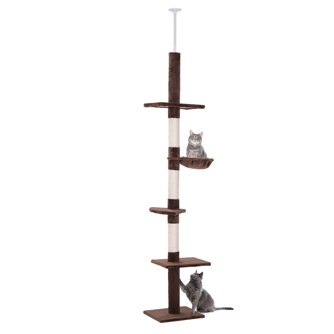 Elevated 5-Tier Cat Tower: Ultimate Indoor Playground for Happy Felines