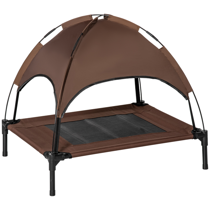 ChillPaws Elevated Dog Bed with UV Canopy - Comfort & Coolness for Your Pet!