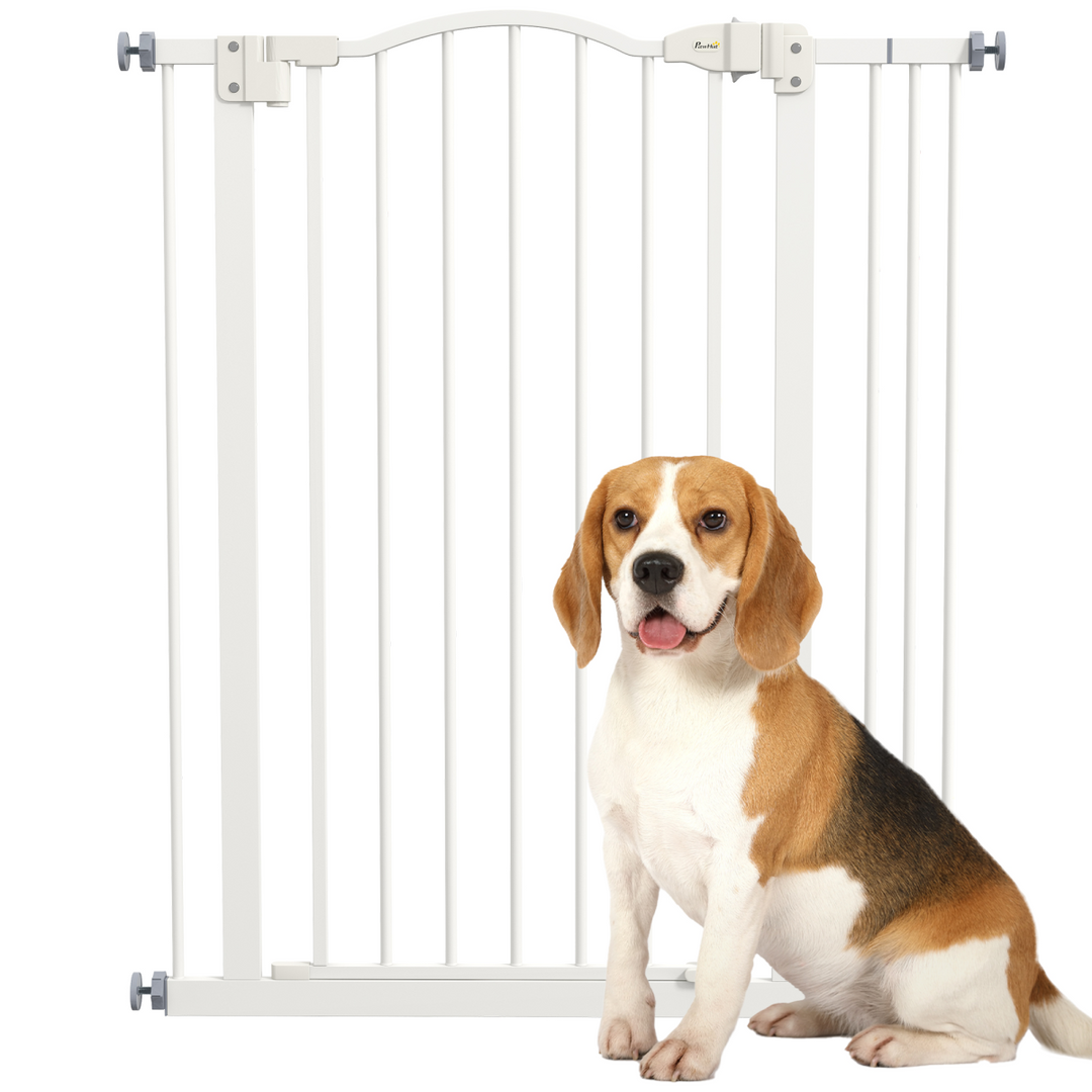 Adjustable Metal Pet Safety Gate with Auto-Close Door - Secure Your Space!