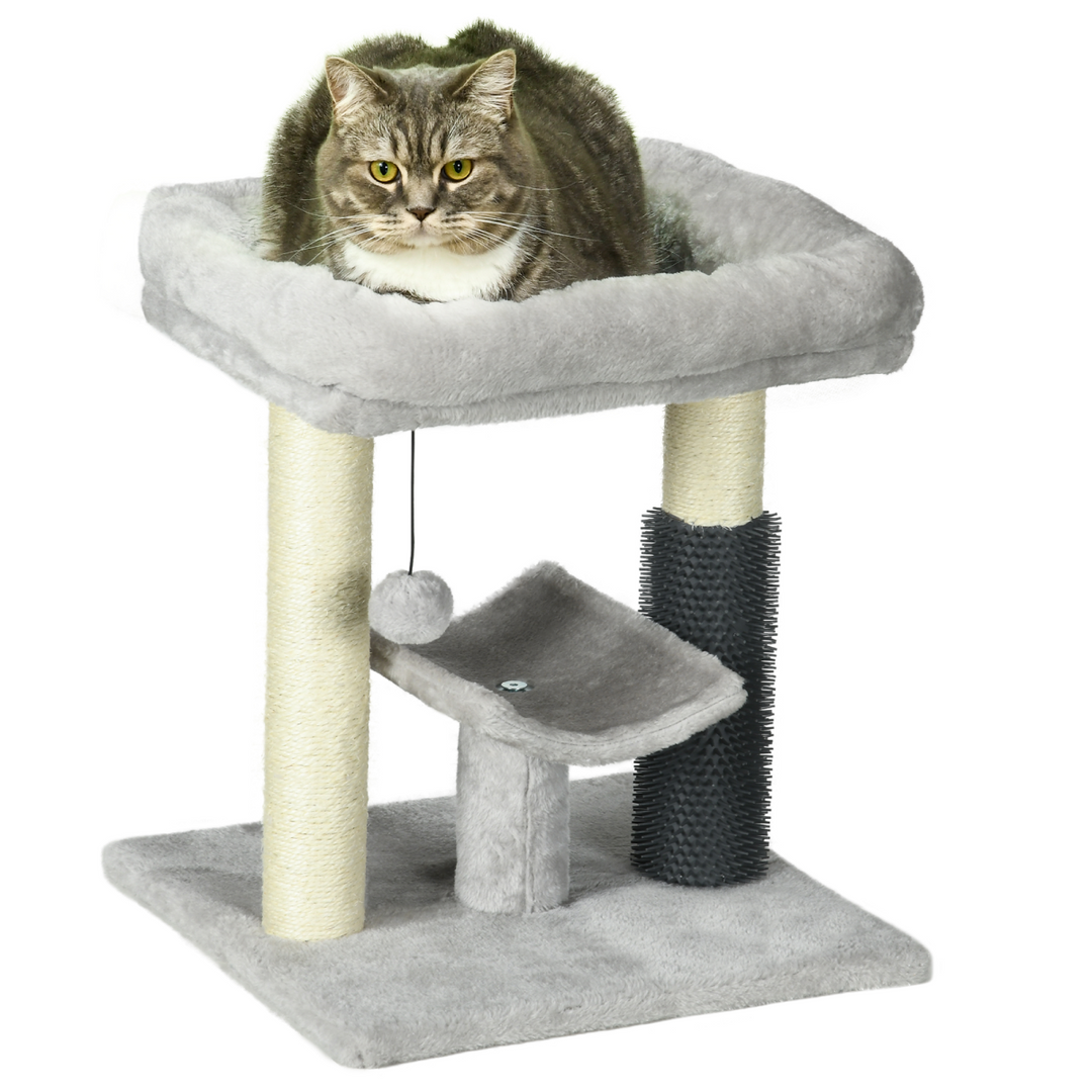 PawHut Deluxe Cat Tree: Cozy Bed, Fun Perch, Scratching Posts & Groomer!