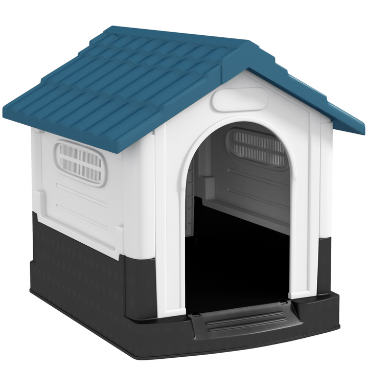 PawHut Outdoor Dog Kennel - Cozy Haven for XS & S Dogs, Water-Resistant Blue