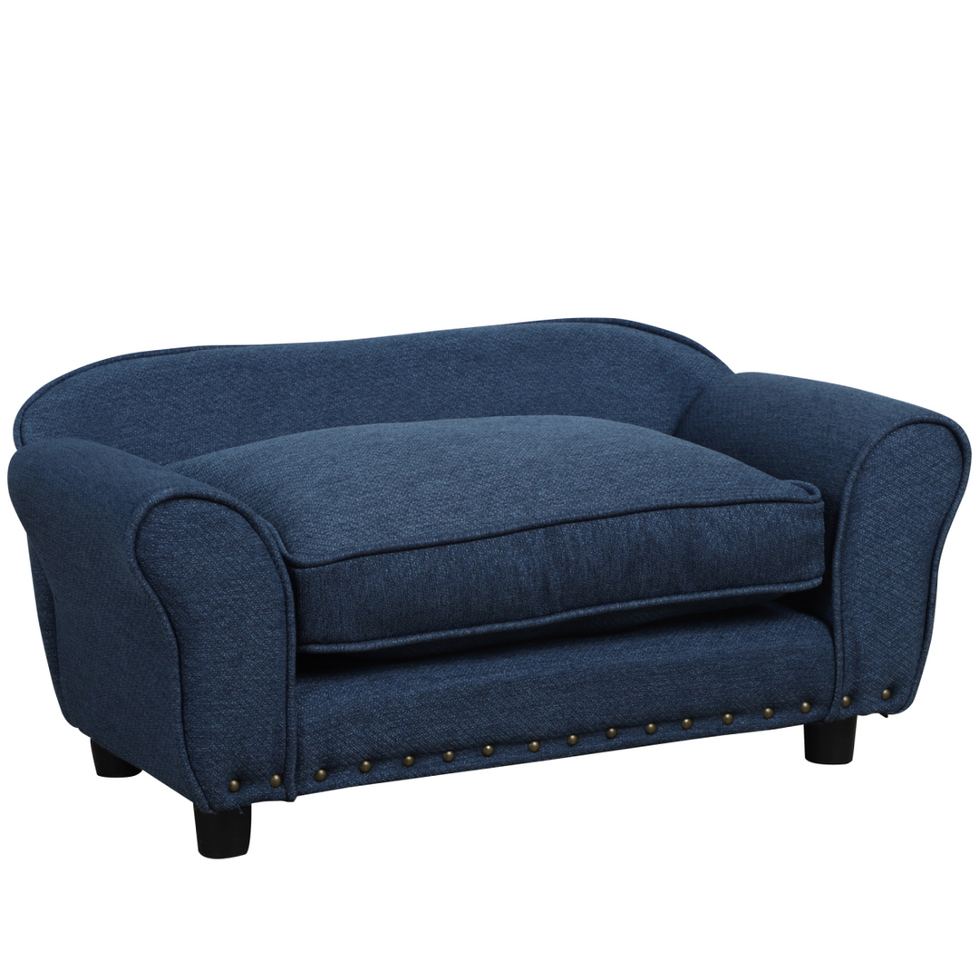 Luxury Blue Dog Sofa Bed - Cozy Chair for X-Small & Small Dogs Up to 5kg