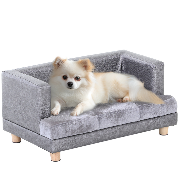 Ultimate Comfort Dog Sofa Bed for Small Pets - Soft Grey Lounge Bliss